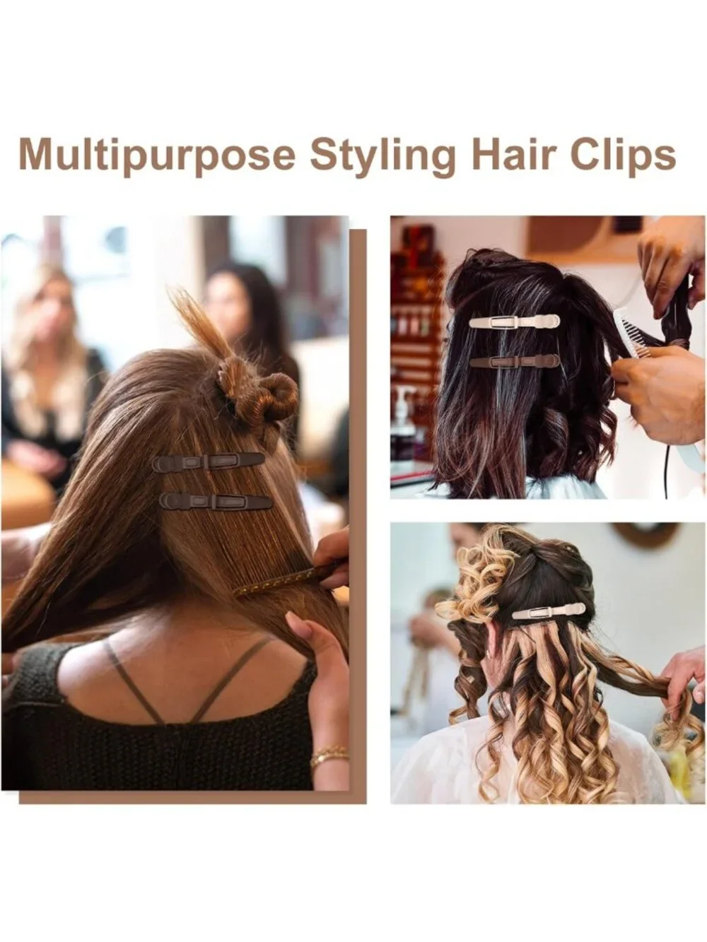 24 Pack Alligator Hair Clips - Large Salon Pro Clips for Hair Styling
